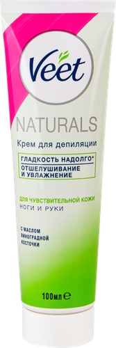 

Крем для депиляции Veet Naturals с маслом виноградной косточки 100 мл