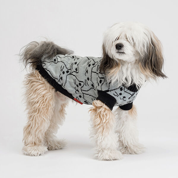 Свитер Petmax с котами для собак, размер 4XL, серый