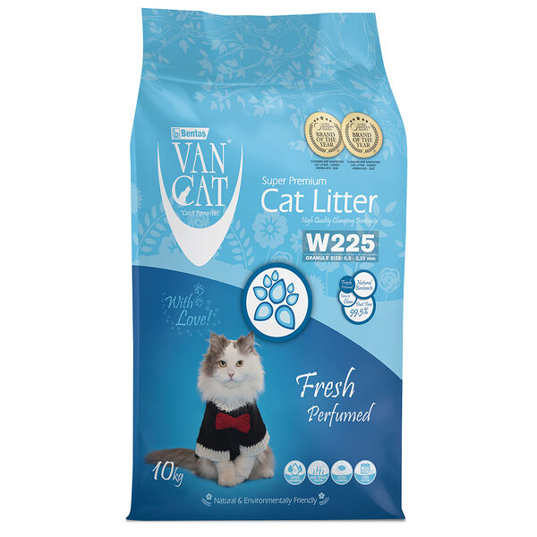 Van Cat Наполнитель для кошачьих туалетов, комкующийся, без пыли, с ароматом весенней свежести 10 кг