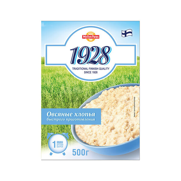 Хлопья Myllyn Paras овсяные быстрого приготовления 500г