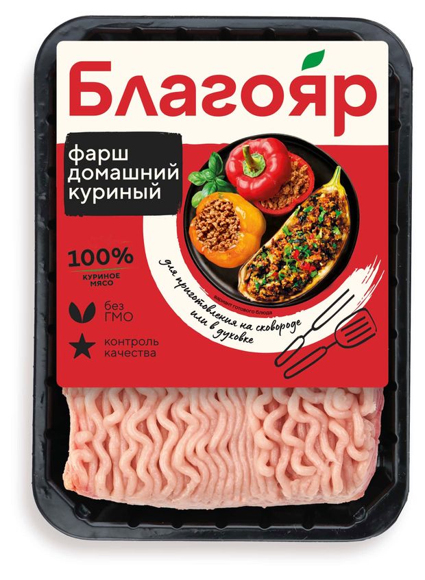 

Фарш Благояр Домашний куриный охлажденный, 400 г