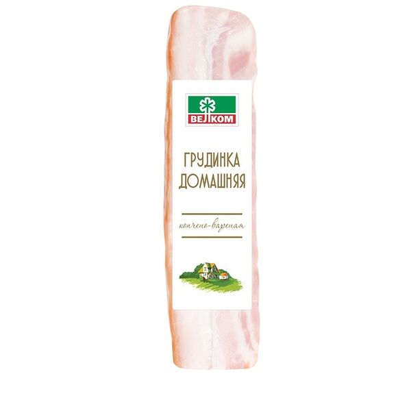 Грудинка копчёно-варёная Домашняя Велком 350 г