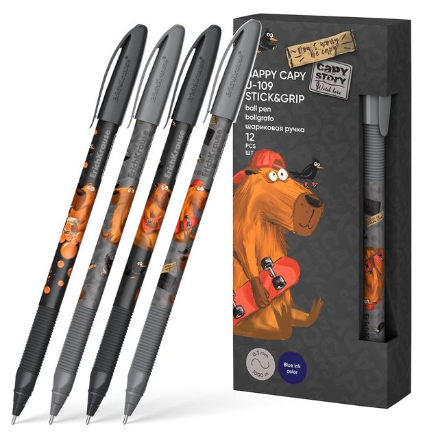 

Ручка шариковая ErichKrause ColorTouch Rough Native, синий