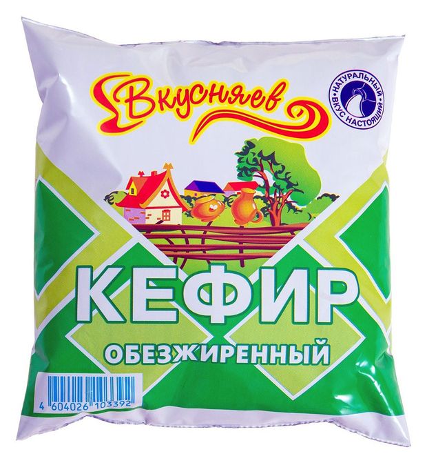 

Кефир Вкусняев обезжиренный 430 г