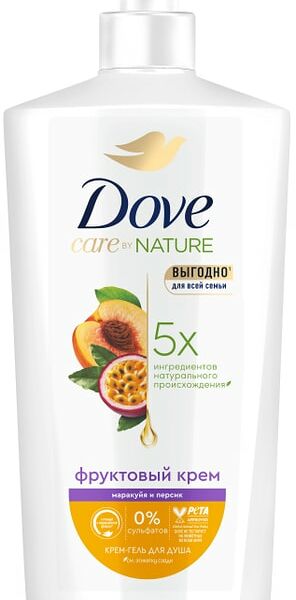 Крем-гель для душа Дав для всей семьи Маракуйя и персик 610мл