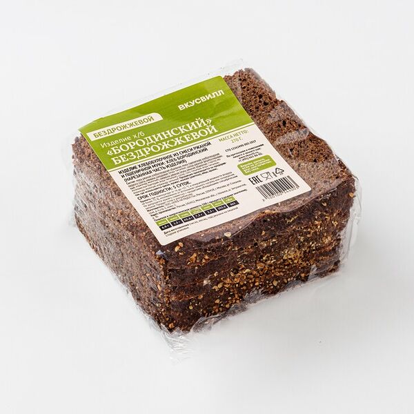 Изделие х/б Бородинский бездрожжевой нарезка