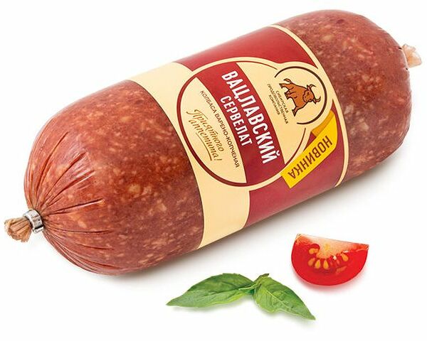 Колбаса варено-копченая Сибирская продовольственная компания Сервелат Вацлавский вес