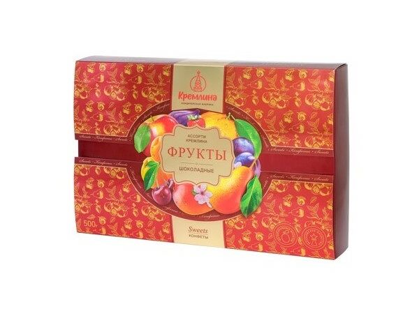 Конфеты Кремлина Ассорти Фрукты шоколадные 500г