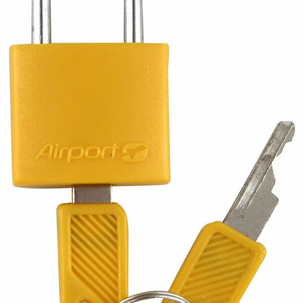 Замок для чемодана Airport с ключом желтый