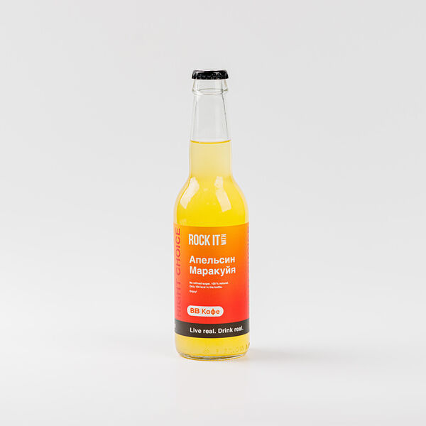 Напиток газированный Вкусвилл апельсин-маракуйя, кафе 330 мл