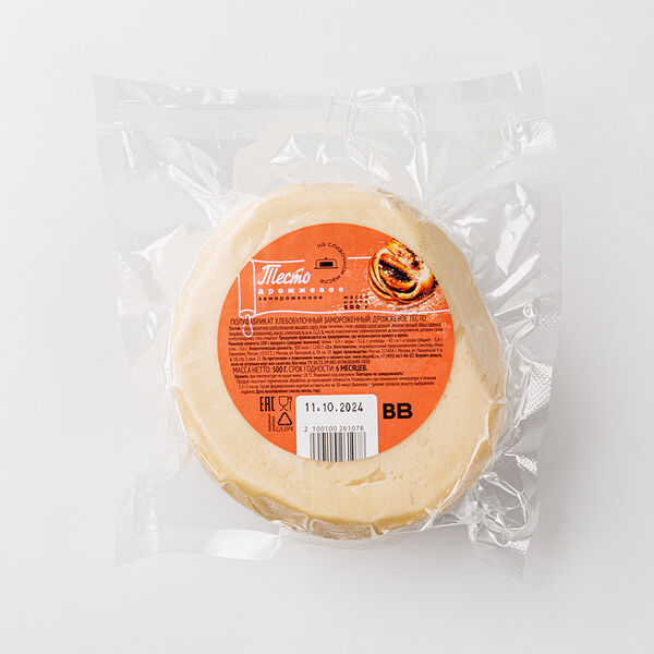 Тесто замороженное дрожжевое, 500 г(Продукт замороженный)