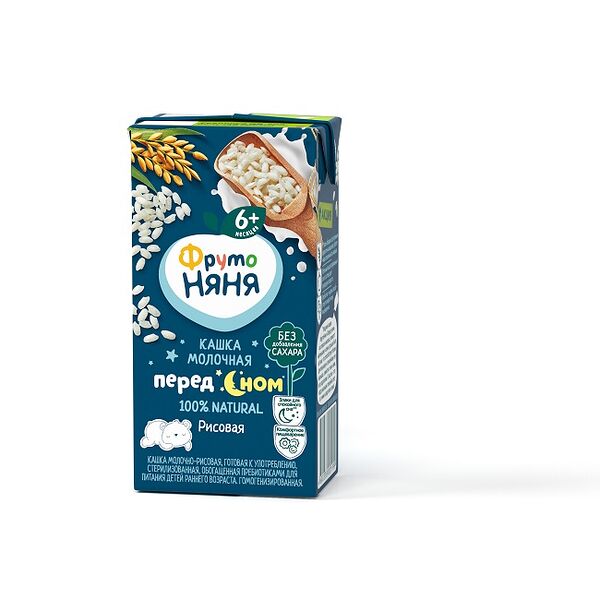 Каша молочная ФрутоНяня Рисовая 200мл ДП