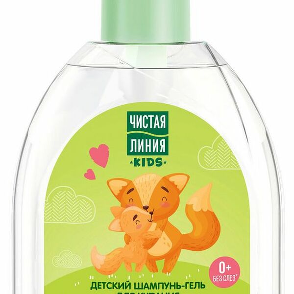Шампунь-гель для купания Чистая линия детский с ромашкой и алоэ 520 мл