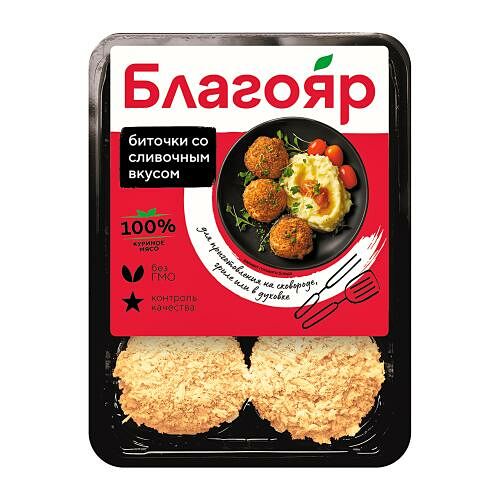 Биточки Благояр Сливочные куриные в панировке 480 г