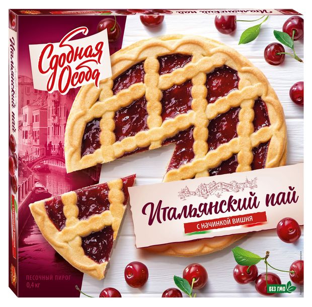 

Пирог Итальянский пай Сдобная особа с начинкой вишня 400 г