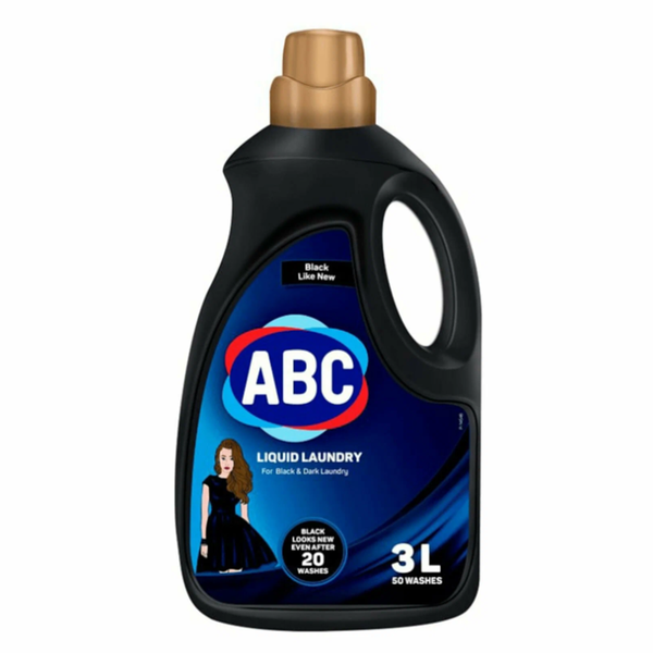 Средство для стирки темной одежды ABC, 3л