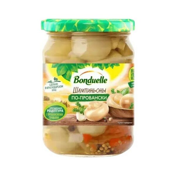Шампиньоны Bonduelle по-провански маринованные 500мл ст/б