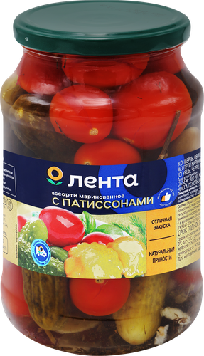 

Ассорти овощное Лента с патиссонами, 900 мл