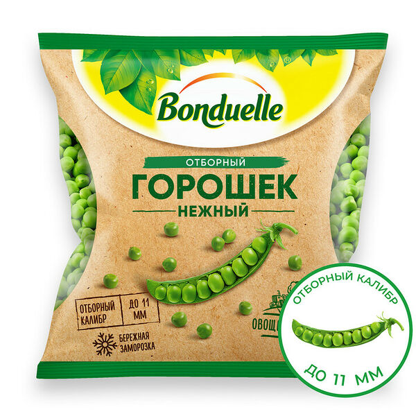 Горошек замороженный Bonduelle, фермерский, 400г