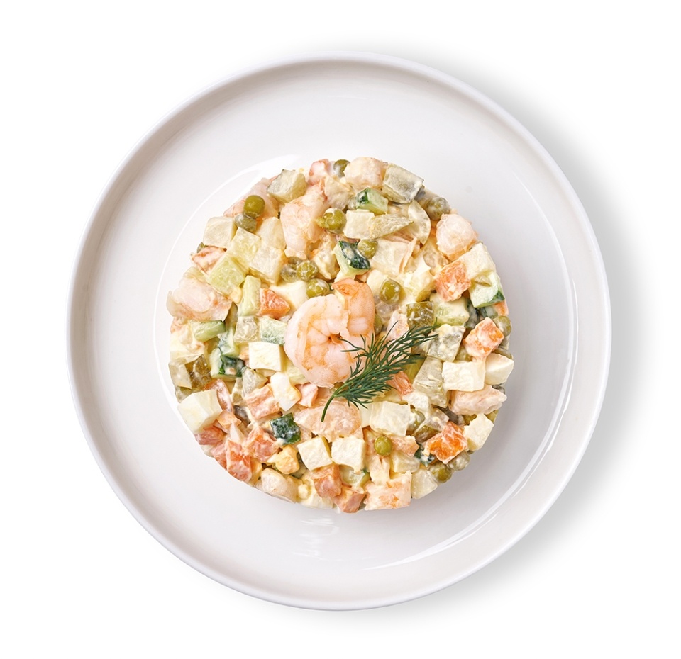 

Салат Уже готово оливье с креветкам 190 г