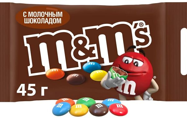 Драже M&Ms с молочным шоколадом 45г