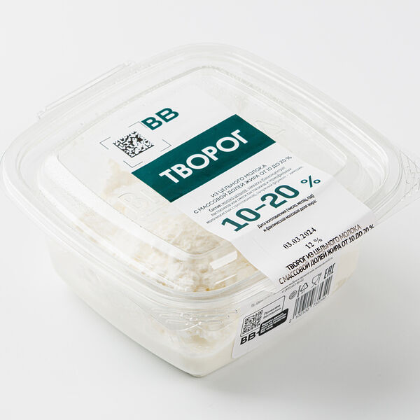 Творог из цельного молока 10-20%, 350г