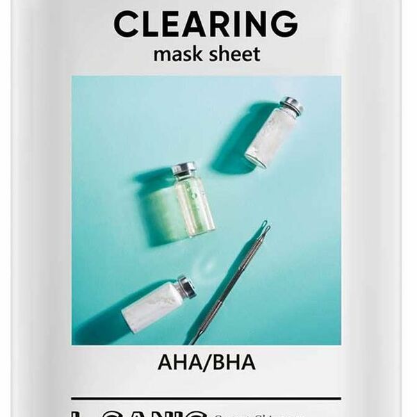 Маска для лица с AHA/BHA кислотами для очищения пор тканевая 25 мл ТМ L'Sanic