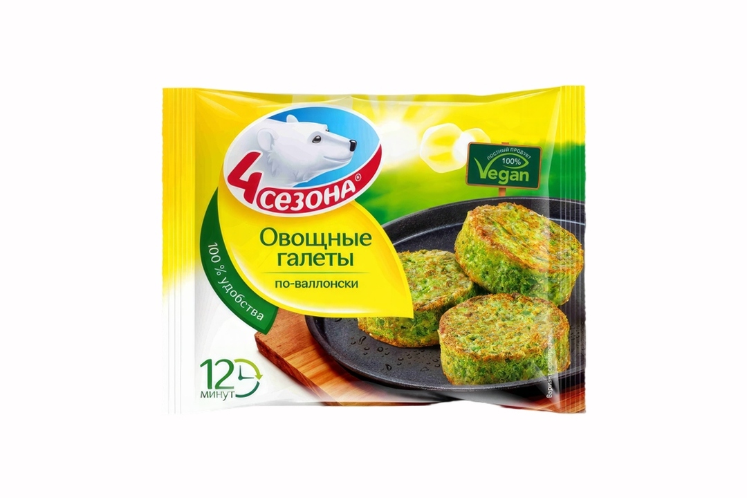 

Галеты овощные 4 Сезона по-валлонски 300 г Продукт замороженный