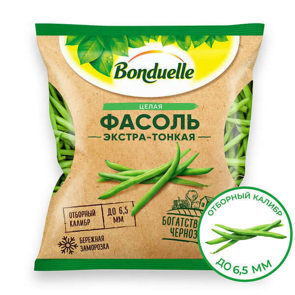 Фасоль замороженная целая Bonduelle фермерская, экстра-тонкая, 400 г