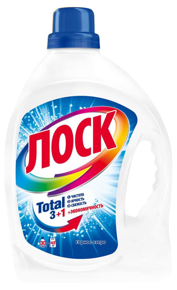 

Гель для стирки ЛОСК Горное Озеро для белого белья, 1.95 л, 30 стирок
