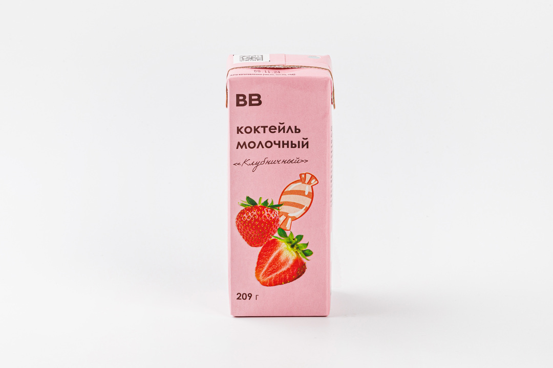 

Коктейль молочный ВкусВилл Клубничный