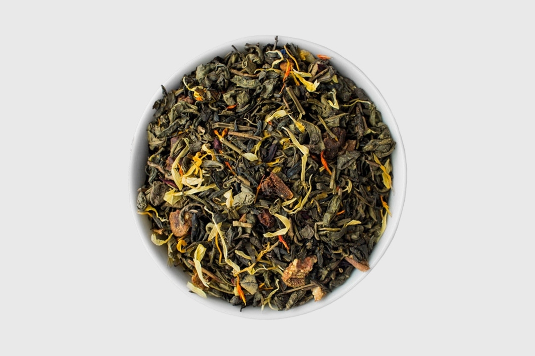 

Чай зеленый Кантата Аромат путешествий ароматизированный с добавками листовой 50 г (К)