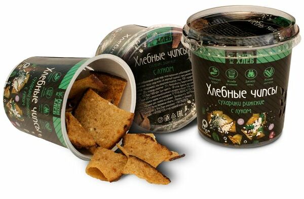 Хлебные чипсы Рижский хлеб с луком 50 г