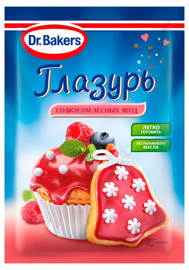 

Глазурь Dr.Bakers/Dr.Oetker Лесные ягоды саше 90 г
