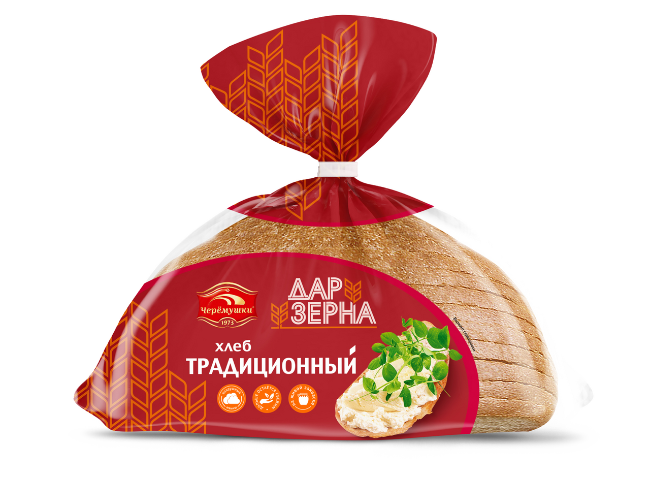 

Хлеб Черемушки КБК Дар зерна Традиционный нарезка 350 г