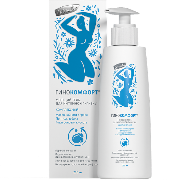 Гель Гинокомфорт моющий для интимной гигиены Комплексный 200 мл