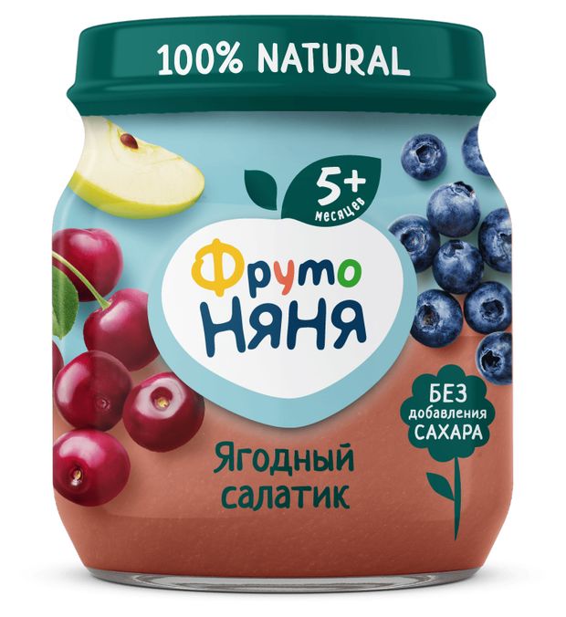 

Пюре ягодный салатик ТМ ФрутоНяня