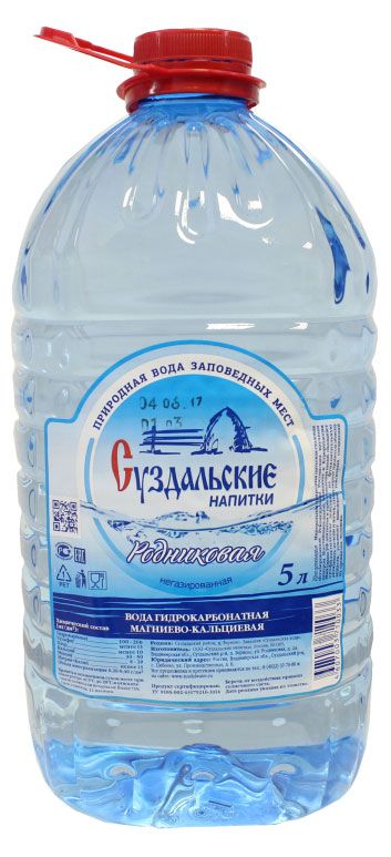 

Вода минеральная Суздальские напитки магниево-кальциевая негазированная, 5 л