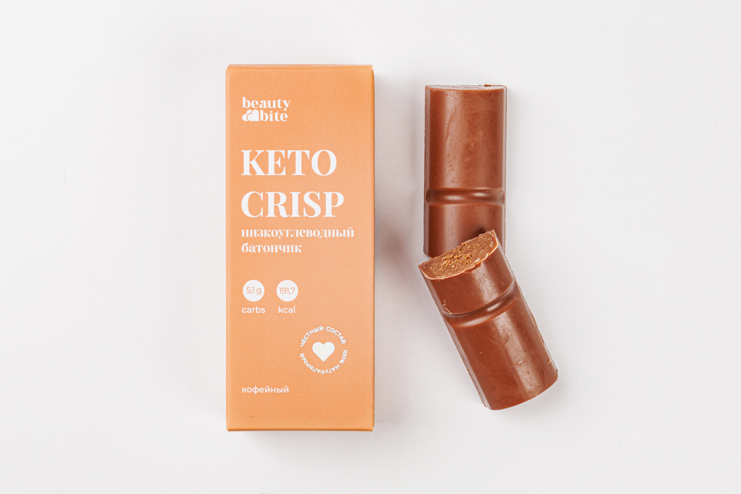 

Батончик Keto Crisp низкоуглеводный с кофе (веган)