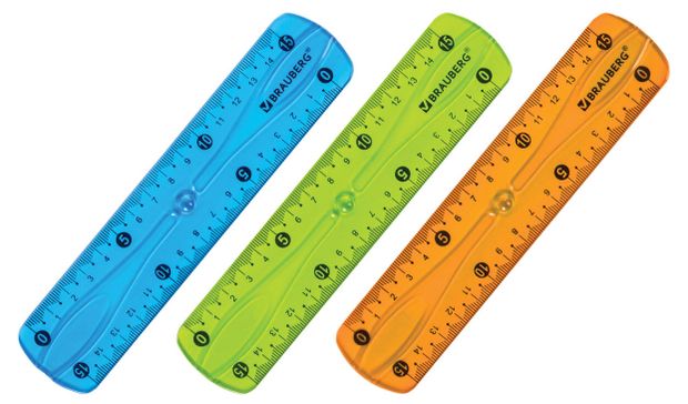 

Линейка BRAUBERG Flex 15см, гибкая, пластиковая, в ассортименте
