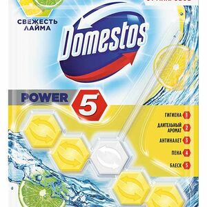 Блок Domestos Power 5 Свежесть лайма для унитаза 55 г 