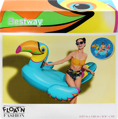 

Круг надувной для плавания BESTWAY Float'N Fashion Тукан 207х150 см