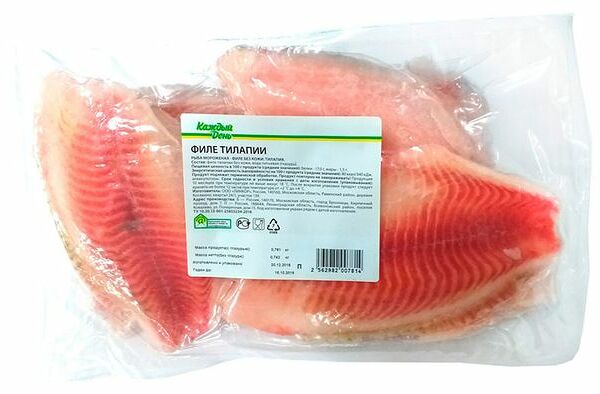 Тилапия «Каждый день» филе (0,8-1 кг), 1 упаковка ~1 кг