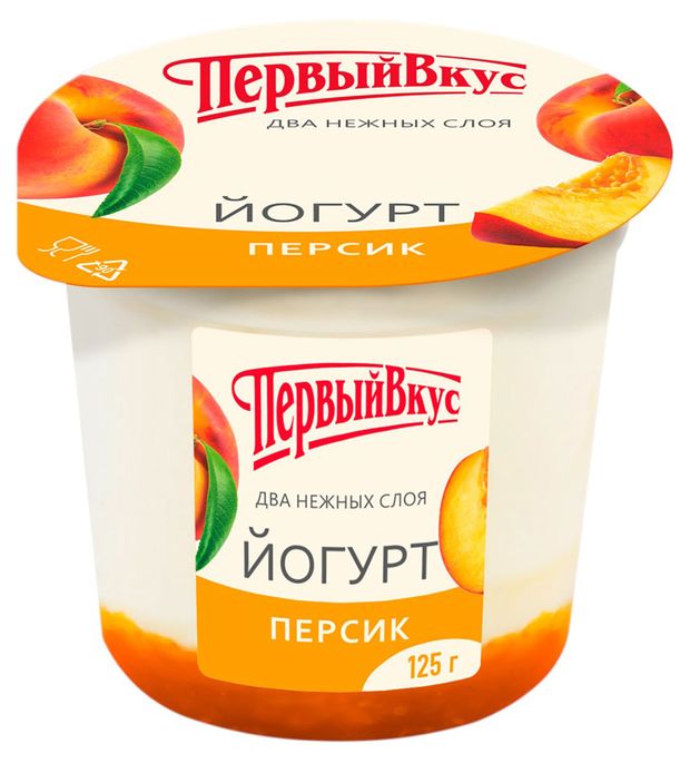 

Йогурт Первый вкус двухслойный с персиком 6%