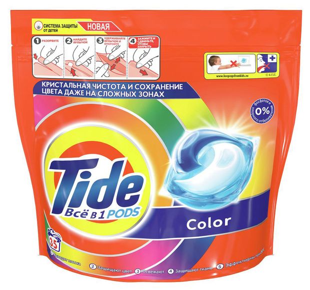 

Капсулы для стирки Tide Color 35 шт.