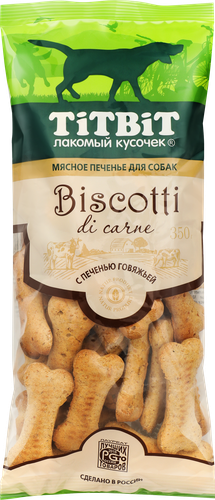 

Печенье TitBit Biscotti с рубцом говяжьим для собак 350 г