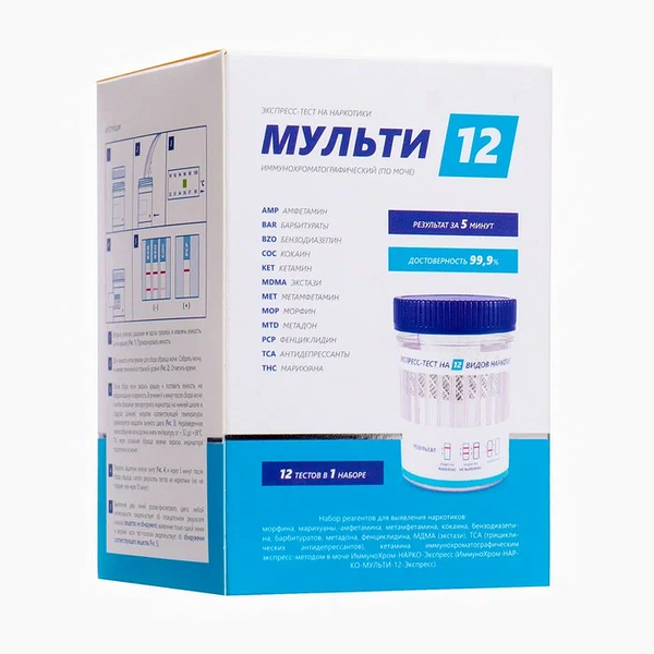 Экспресс-тест на наркотики Мульти 12 1 шт