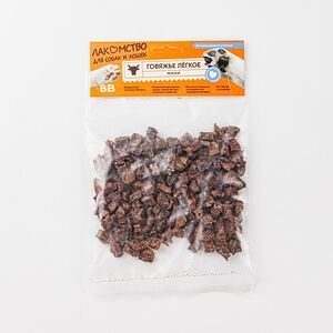 Лакомство для собак и кошек "Легкое говяжье мини", 50 гр