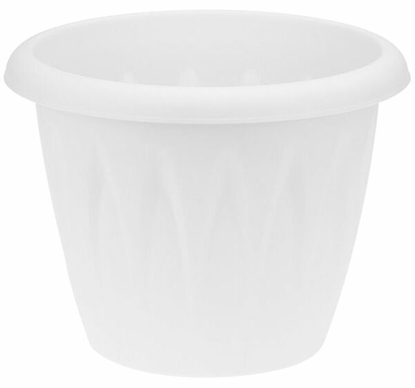 Кашпо Каждый день белое 12 см