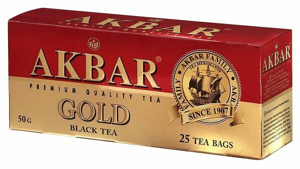 Чай черный Akbar Gold байховый мелкий в пакетиках, 50г